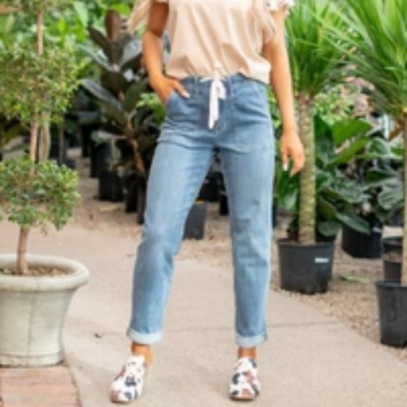 Judy Blue Denim - Judy Blue Clearwater Jogger High Rise Straight Fit, Size 16W